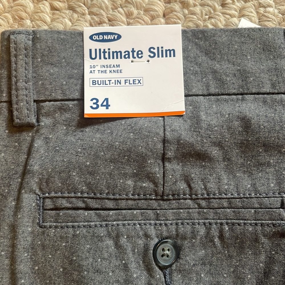 OLD NAVY NWT Mens dressy casual shorts, Gray, size 34 - Picture 5 of 5